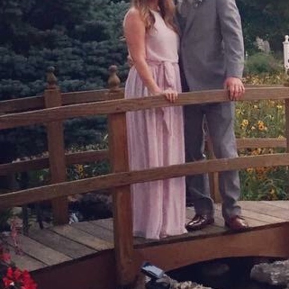 BHLD Donna Morgan Alana Dress Palest Pink Wedding - Picture 6 of 13